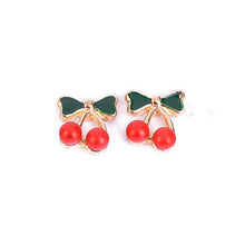 Load image into Gallery viewer, Women Sweet Red Fruit Gold Drop Dangle Earrings freeshipping - Tyche Ace
