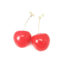 Load image into Gallery viewer, Women Sweet Red Fruit Gold Drop Dangle Earrings freeshipping - Tyche Ace
