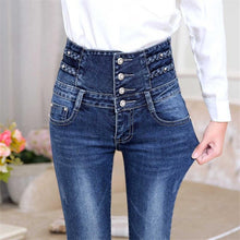 Load image into Gallery viewer, Women Thin Pencil High Waist  Stretchy Skinny Denim Jeans freeshipping - Tyche Ace
