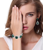 Women Trendy Rhinestone Crystal Bracelet Earrings Set freeshipping - Tyche Ace