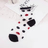 Women Ultra-thin Glass filament Printing Dots  Stripe Transparent Socks freeshipping - Tyche Ace