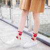 Women Ultra-thin Glass filament Printing Dots  Stripe Transparent Socks freeshipping - Tyche Ace