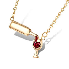 Load image into Gallery viewer, Women Unique Love Wine  Design Cubic Zirconia Necklaces freeshipping - Tyche Ace
