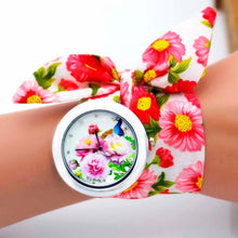Load image into Gallery viewer, Women Unique New Design Floral Fabric Wrist Watches freeshipping - Tyche Ace
