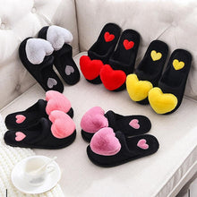 Load image into Gallery viewer, Non Slip Plush Heart Design Fluffy Slippers For Women freeshipping - Tyche Ace
