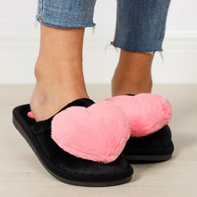Load image into Gallery viewer, Non Slip Plush Heart Design Fluffy Slippers For Women freeshipping - Tyche Ace
