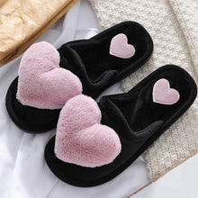 Load image into Gallery viewer, Non Slip Plush Heart Design Fluffy Slippers For Women freeshipping - Tyche Ace
