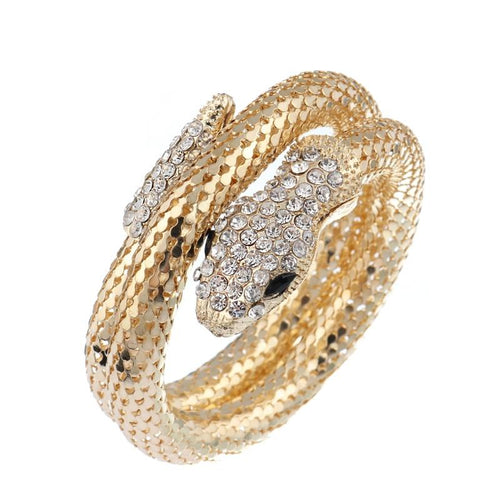 Women Vintage Crystal Cuff Snake Style Bangles freeshipping - Tyche Ace