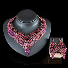 Load image into Gallery viewer, Women Vintage Crystal Necklaces Earring Sets freeshipping - Tyche Ace
