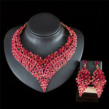Load image into Gallery viewer, Women Vintage Crystal Necklaces Earring Sets freeshipping - Tyche Ace
