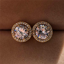 Load image into Gallery viewer, Women Vintage Crystal Round Stud Earrings freeshipping - Tyche Ace

