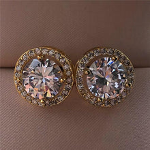 Load image into Gallery viewer, Women Vintage Crystal Round Stud Earrings freeshipping - Tyche Ace
