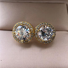 Load image into Gallery viewer, Women Vintage Crystal Round Stud Earrings freeshipping - Tyche Ace
