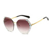 Women Vintage Oversized Rimless Rhinestone Square Design Sunglasses freeshipping - Tyche Ace