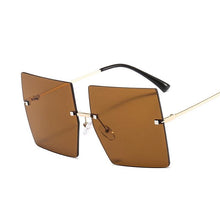 Load image into Gallery viewer, Women Vintage Rimless Oversized Gradient Square Sunglasses freeshipping - Tyche Ace
