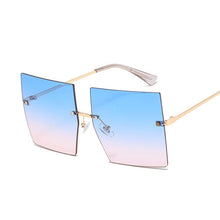 Load image into Gallery viewer, Women Vintage Rimless Oversized Gradient Square Sunglasses freeshipping - Tyche Ace
