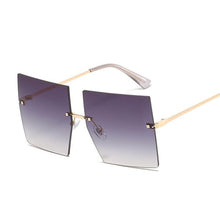 Load image into Gallery viewer, Women Vintage Rimless Oversized Gradient Square Sunglasses freeshipping - Tyche Ace
