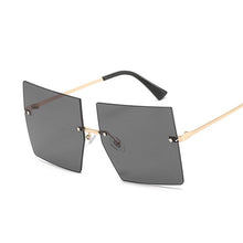 Load image into Gallery viewer, Women Vintage Rimless Oversized Gradient Square Sunglasses freeshipping - Tyche Ace
