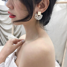 Load image into Gallery viewer, Women Vintage Simulated Pearl Geometric Dangle Earrings freeshipping - Tyche Ace
