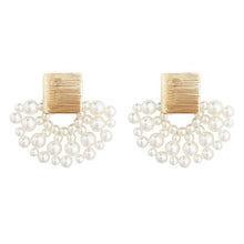 Load image into Gallery viewer, Women Vintage Simulated Pearl Geometric Dangle Earrings freeshipping - Tyche Ace
