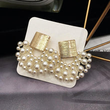 Load image into Gallery viewer, Women Vintage Simulated Pearl Geometric Dangle Earrings freeshipping - Tyche Ace
