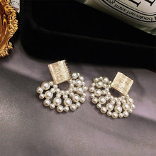Load image into Gallery viewer, Women Vintage Simulated Pearl Geometric Dangle Earrings freeshipping - Tyche Ace
