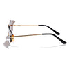 Women Vintage Style Rimless Wave Bat Shaped Design Driving Sunglasses freeshipping - Tyche Ace