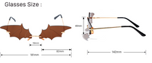 Load image into Gallery viewer, Women Vintage Style Rimless Wave Bat Shaped Design Driving Sunglasses freeshipping - Tyche Ace
