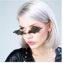 Load image into Gallery viewer, Women Vintage Style Rimless Wave Bat Shaped Design Driving Sunglasses freeshipping - Tyche Ace

