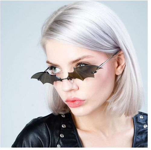 Women Vintage Style Rimless Wave Bat Shaped Design Driving Sunglasses freeshipping - Tyche Ace