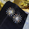 Women Wild Sun Design Long Drop Big Pearl Round Earrings freeshipping - Tyche Ace