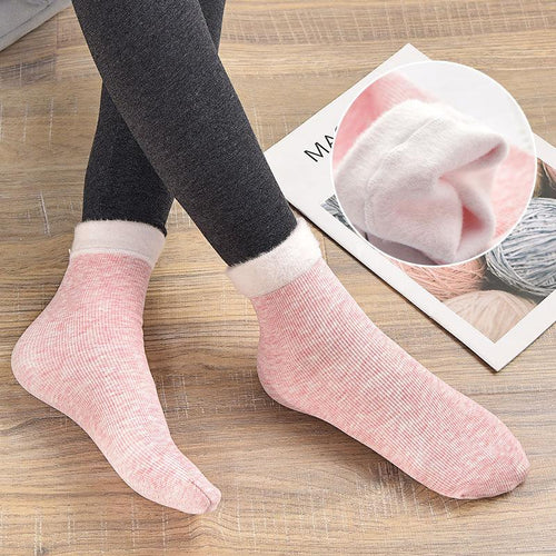 Women Winter Warm Cotton Plus Velvet Breathable Sweat-Absorbing Socks freeshipping - Tyche Ace