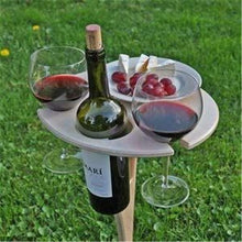 Load image into Gallery viewer, Wooden Portable Foldable Round Picnic Table freeshipping - Tyche Ace
